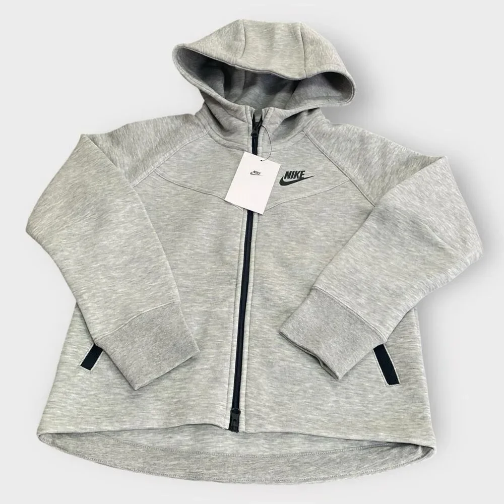 Nike Kids Sportswear Tech Fleece Full-Zip Hooded Jacket size S FD2979-063 New